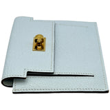 エルメス HERMES ケリーポケットコンパクト Z刻印 ブルーブリュム/ゴールド金具 シェーブル レディース カードケース
