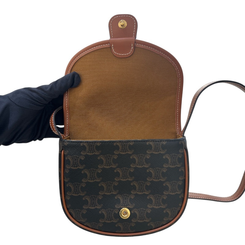 セリーヌ CELINE ミニブザス 196702 トリオンフキャンバス/タン レディース ショルダーバッグ