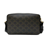 セリーヌ CELINE ミディアム メッセンジャーバッグ 194502 ブラック トリオンフキャンバス/レザー ユニセックス メッセンジャーバッグ