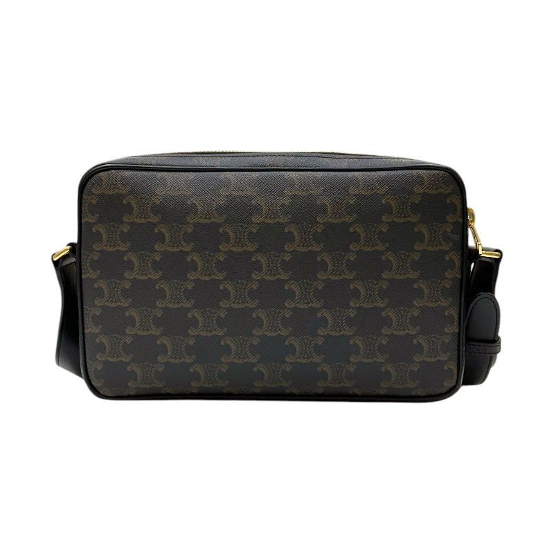 セリーヌ CELINE ミディアム メッセンジャーバッグ 194502 ブラック トリオンフキャンバス/レザー ユニセックス メッセンジャーバッグ