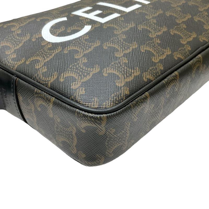 セリーヌ CELINE ミディアム メッセンジャーバッグ 194502 ブラック トリオンフキャンバス/レザー ユニセックス メッセンジャーバッグ