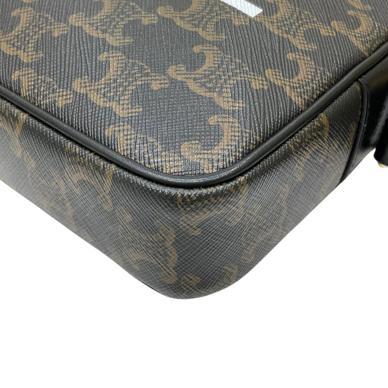 セリーヌ CELINE ミディアム メッセンジャーバッグ 194502 ブラック トリオンフキャンバス/レザー ユニセックス メッセンジャーバッグ