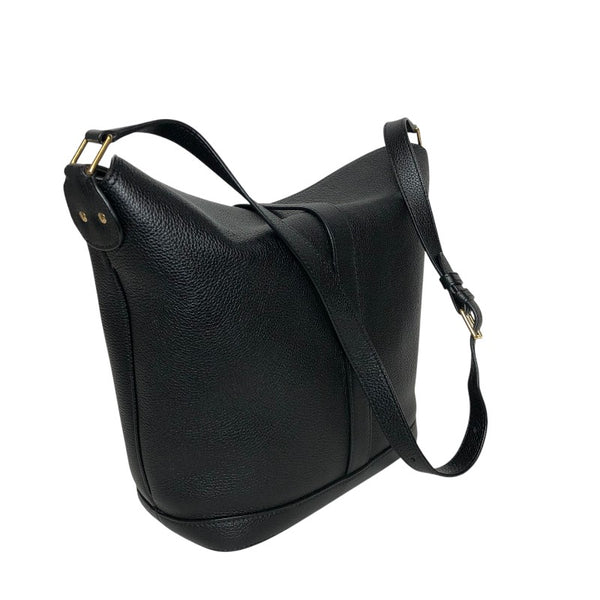 セリーヌ CELINE シスバケットバッグ ブラック ゴールド金具 ドラムドカーフ レディース ショルダーバッグ
