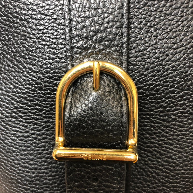 セリーヌ CELINE シスバケットバッグ ブラック ゴールド金具 ドラムドカーフ レディース ショルダーバッグ