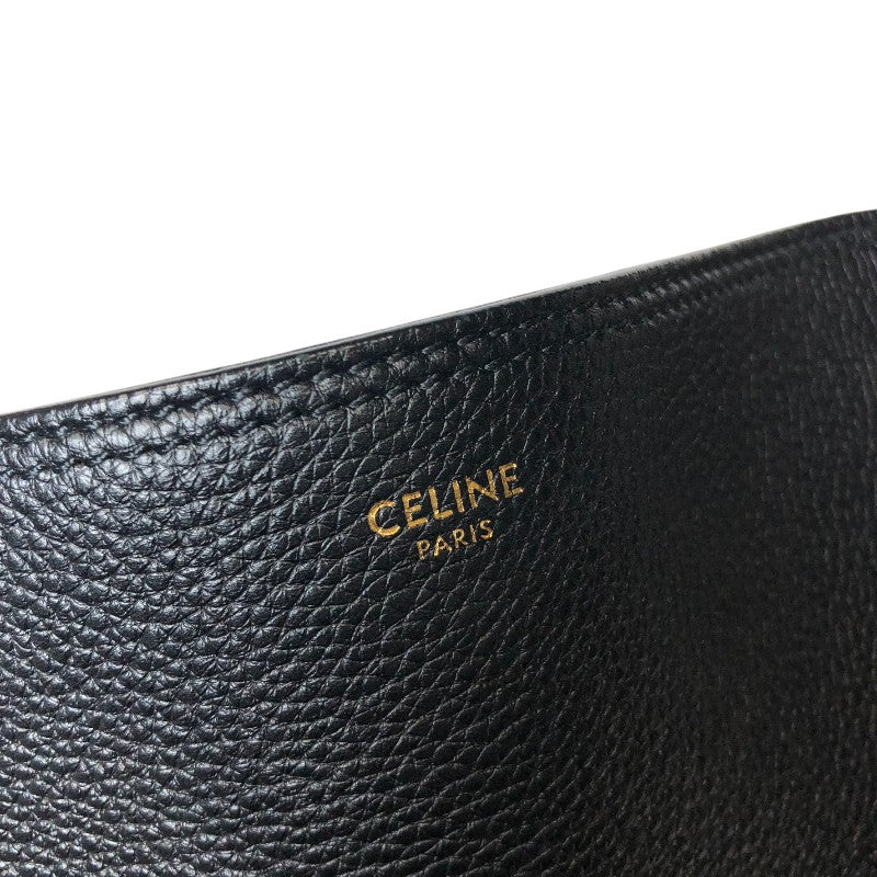 セリーヌ CELINE シスバケットバッグ ブラック ゴールド金具 ドラムドカーフ レディース ショルダーバッグ