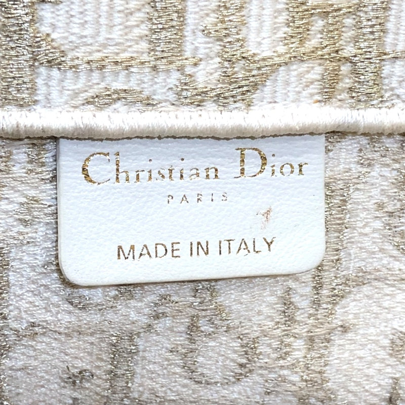 クリスチャン・ディオール Christian Dior ブックトートミディアム M1296 ベージュ オブリークジャガード ユニセックス ハンドバッグ