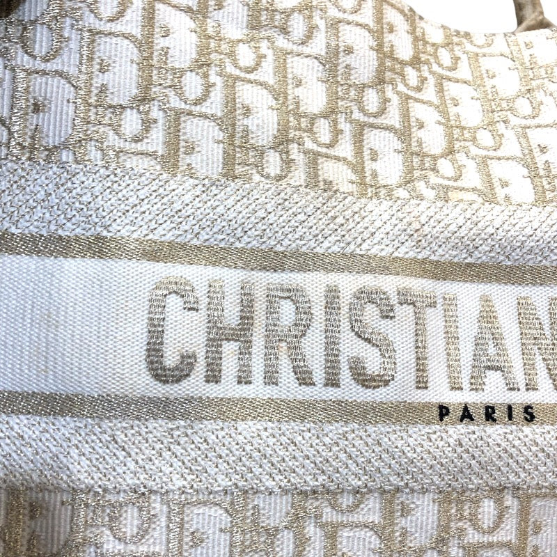クリスチャン・ディオール Christian Dior ブックトートミディアム M1296 ベージュ オブリークジャガード ユニセックス ハンドバッグ