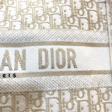 クリスチャン・ディオール Christian Dior ブックトートミディアム M1296 ベージュ オブリークジャガード ユニセックス ハンドバッグ