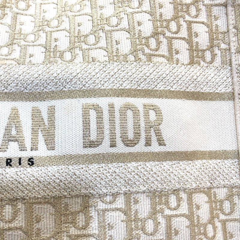 クリスチャン・ディオール Christian Dior ブックトートミディアム M1296 ベージュ オブリークジャガード ユニセックス ハンドバッグ