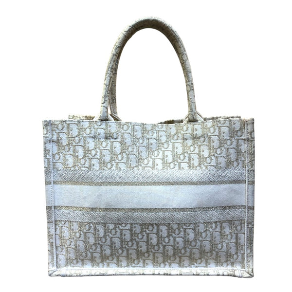 クリスチャン・ディオール Christian Dior ブックトートミディアム M1296 ベージュ オブリークジャガード ユニセックス ハンドバッグ