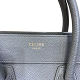 セリーヌ CELINE ラゲージマイクロショッパー 167793 グレー ドラムドカーフ ユニセックス ハンドバッグ
