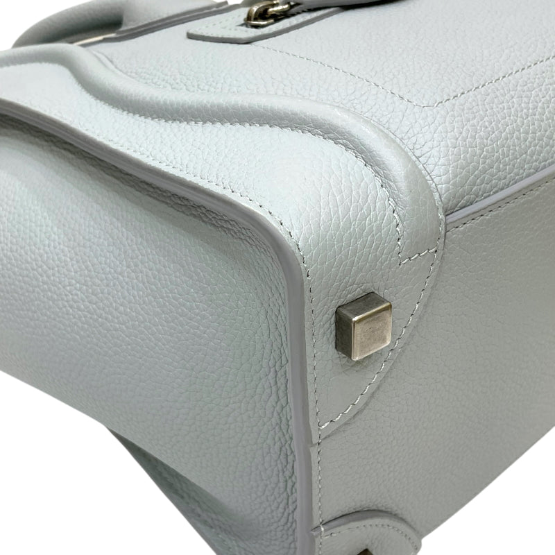 セリーヌ CELINE ラゲージ マイクロショッパー 187793 ブルーグレー ドラムドカーフレザー レディース トートバッグ