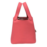 エルメス HERMES ピコタンロックPM W刻 ピンク シルバー金具 トゴ レディース ハンドバッグ