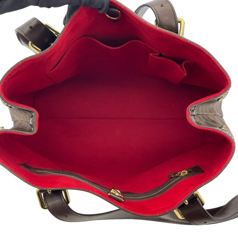 ルイ・ヴィトン LOUIS VUITTON ハムステッドMM N51204 ブラウン ダミエ・エベヌ レディース トートバッグ