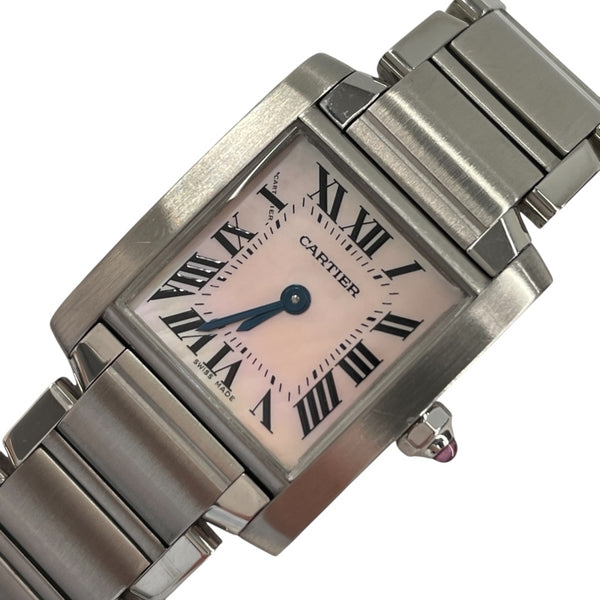 カルティエ Cartier タンク フランセーズ SM ピンクシェル