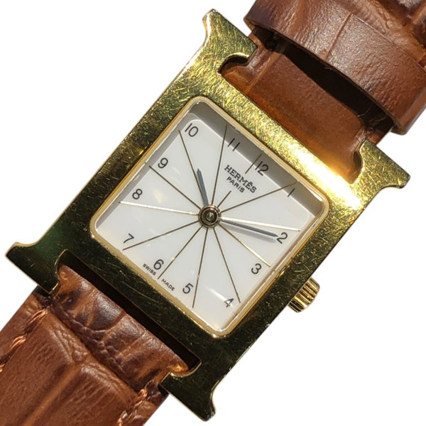エルメス HERMES Hウォッチ HH1.201 GP/SS レディース 腕時計