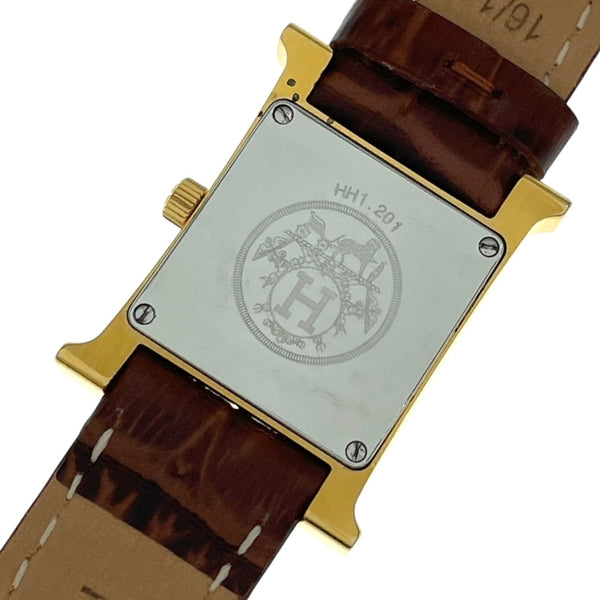 エルメス HERMES Hウォッチ HH1.201 GP/SS レディース 腕時計