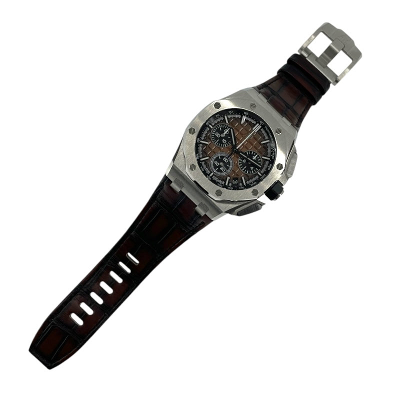 オーデマ・ピゲ AUDEMARS PIGUET ロイヤル オーク オフショア クロノグラフ 26420ST.OO.A828CR.01 ブラウン SS メンズ 腕時計