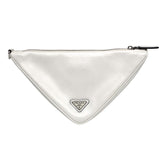 プラダ PRADA トライアングルポーチ 1NE039 アイボリー ナッパレザー レディース クラッチバッグ