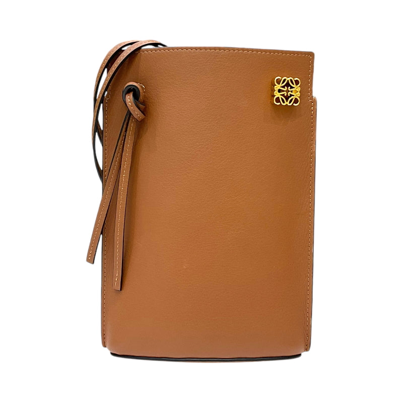 ロエベ LOEWE ダイス ポケット C630R12X01 タン カーフレザー レディース ショルダーバッグ