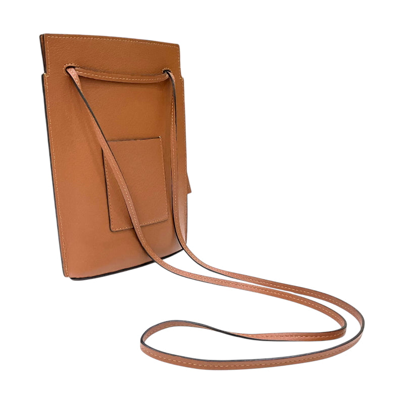 ロエベ LOEWE ダイス ポケット C630R12X01 タン カーフレザー レディース ショルダーバッグ