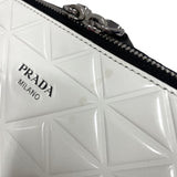 プラダ PRADA ブリックレザー ショルダーバッグ 2VH070 アイボリー パテントレザー レディース ショルダーバッグ
