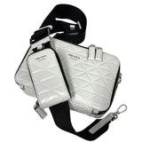 プラダ PRADA ブリックレザー ショルダーバッグ 2VH070 アイボリー パテントレザー レディース ショルダーバッグ