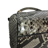 フェンディ FENDI ピーカブーミニ 8BN244 グレー ゴールド金具 パイソン 蛇革 レディース ハンドバッグ