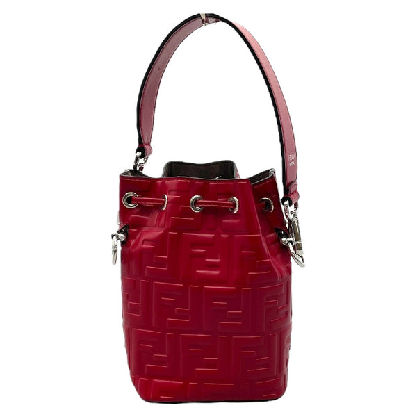 フェンディ FENDI モントレゾールミニ 8BS010 レッド エンボスレザー レディース ショルダーバッグ