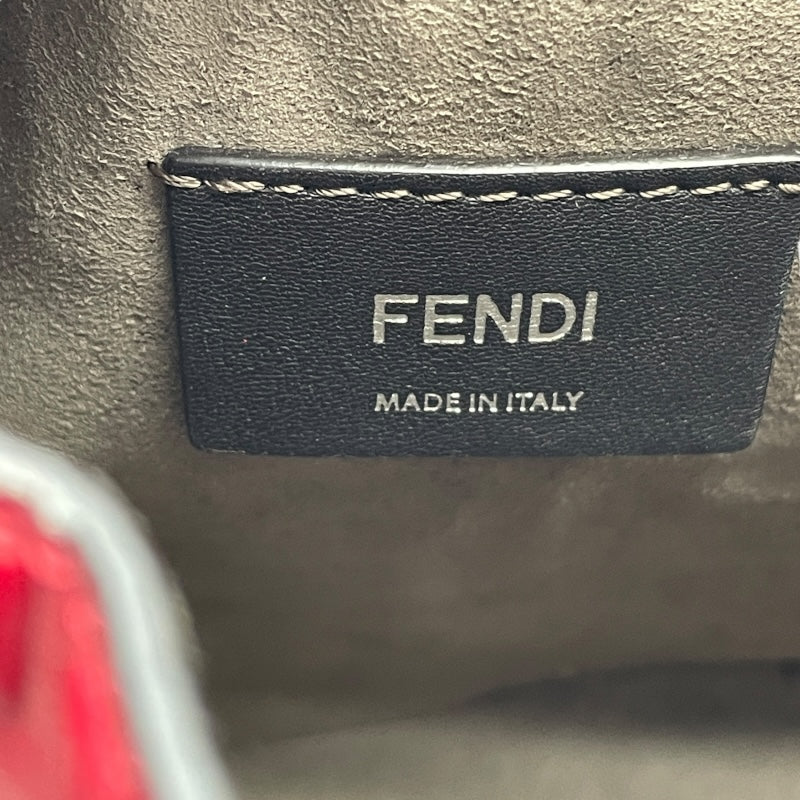 フェンディ FENDI モントレゾールミニ 8BS010 レッド エンボスレザー レディース ショルダーバッグ