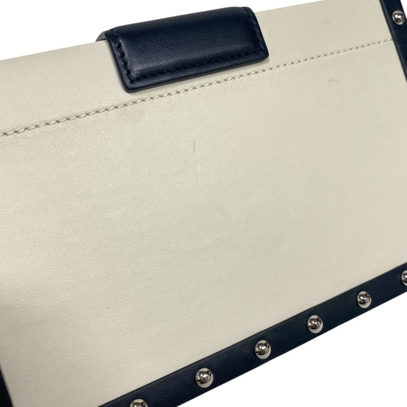 フェンディ FENDI バゲットトランクミニ 7VA507 ホワイト×ブラック カーフ レディース ショルダーバッグ