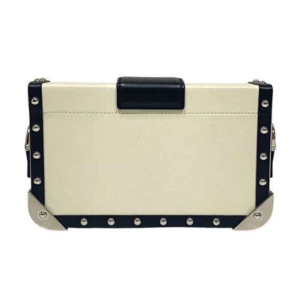 フェンディ FENDI バゲットトランクミニ 7VA507 ホワイト×ブラック カーフ レディース ショルダーバッグ