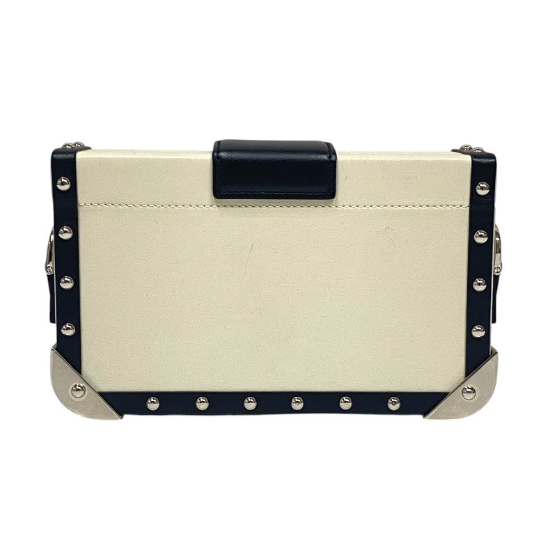 フェンディ FENDI バゲットトランクミニ 7VA507 ホワイト×ブラック カーフ レディース ショルダーバッグ