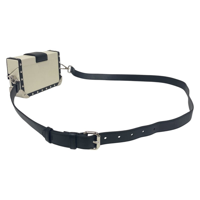 フェンディ FENDI バゲットトランクミニ 7VA507 ホワイト×ブラック カーフ レディース ショルダーバッグ
