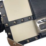 フェンディ FENDI バゲットトランクミニ 7VA507 ホワイト×ブラック カーフ レディース ショルダーバッグ