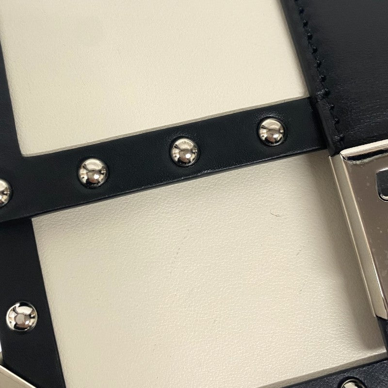 フェンディ FENDI バゲットトランクミニ 7VA507 ホワイト×ブラック カーフ レディース ショルダーバッグ