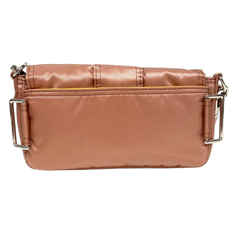 フェンディ FENDI ミニフォンケース バゲット PORTERコラボ 7AS138 ピンク ナイロン レディース ショルダーバッグ