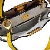 フェンディ FENDI セレリア ピーカブー アイコニック エッセンシャリー 8BN302 イエロー ホワイト×ピンク ゴールド金具  カーフレザー レディース ショルダーバッグ