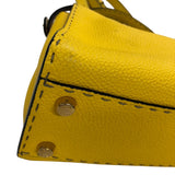 フェンディ FENDI セレリア ピーカブー アイコニック エッセンシャリー 8BN302 イエロー ホワイト×ピンク ゴールド金具  カーフレザー レディース ショルダーバッグ