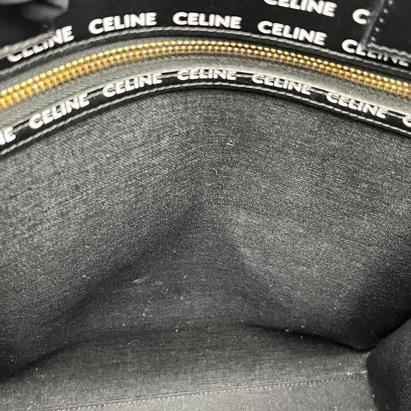 セリーヌ CELINE スモール バーティカルカバ 191542 ブラック エンボスレザー ユニセックス ハンドバッグ