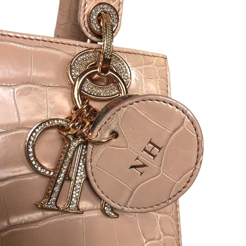クリスチャン・ディオール Christian Dior レディディオール スモール M531SJAHKX ピンクベージュ クロコダイル レディース ハンドバッグ