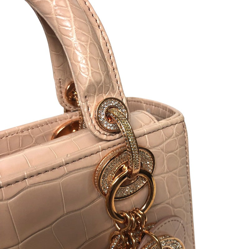 クリスチャン・ディオール Christian Dior レディディオール スモール M531SJAHKX ピンクベージュ クロコダイル レディース ハンドバッグ