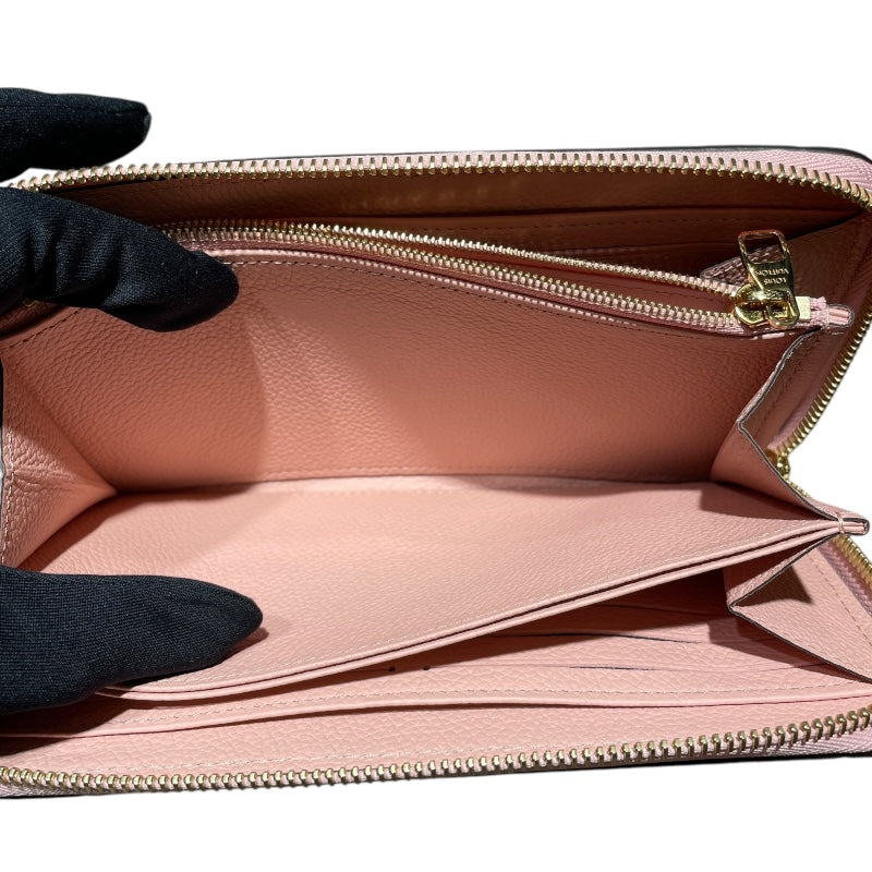 ルイ・ヴィトン LOUIS VUITTON ジッピー・ウォレット M64090 ローズプードル モノグラム・アンプラント レディース 長財布