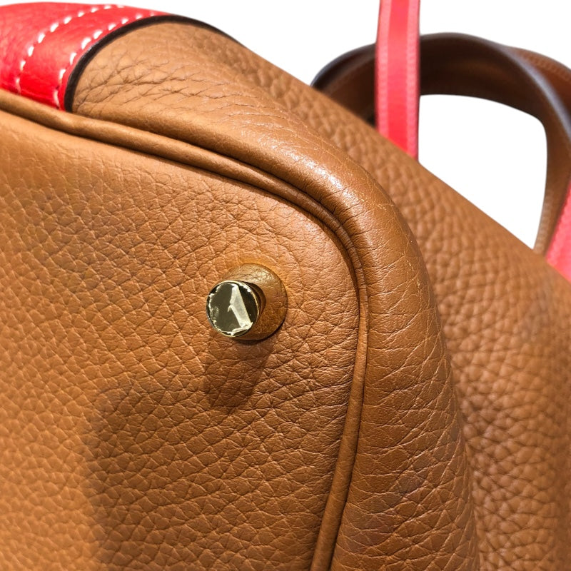 エルメス HERMES ピコタンロックPM　カザック Y刻 ゴールド・ルージュクーゴールド金具 トリヨン レディース ハンドバッグ