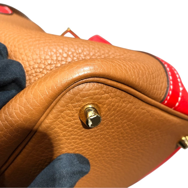 エルメス HERMES ピコタンロックPM　カザック Y刻 ゴールド・ルージュクーゴールド金具 トリヨン レディース ハンドバッグ