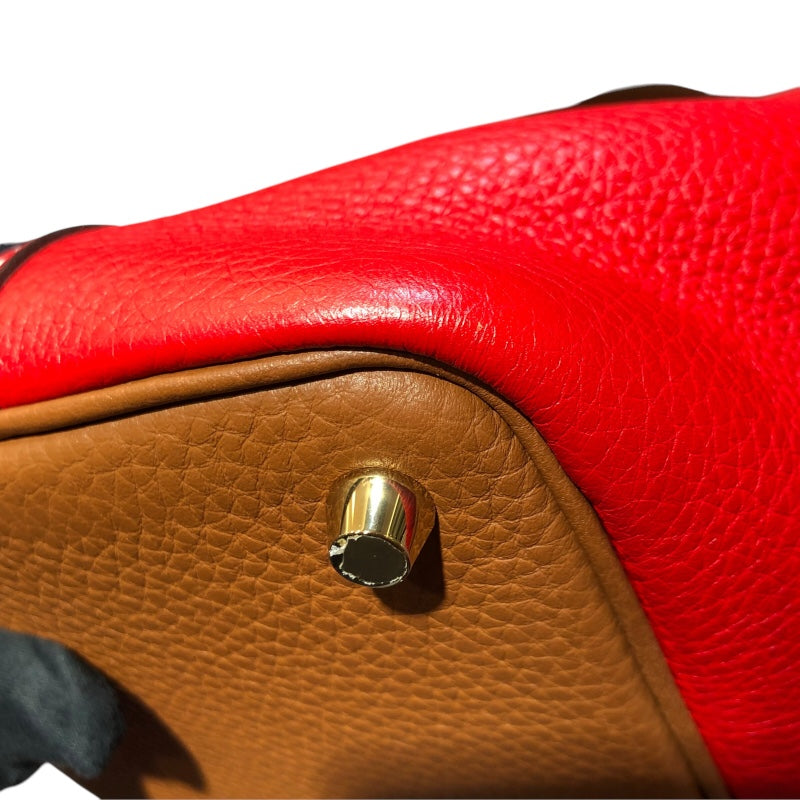 エルメス HERMES ピコタンロックPM　カザック Y刻 ゴールド・ルージュクーゴールド金具 トリヨン レディース ハンドバッグ