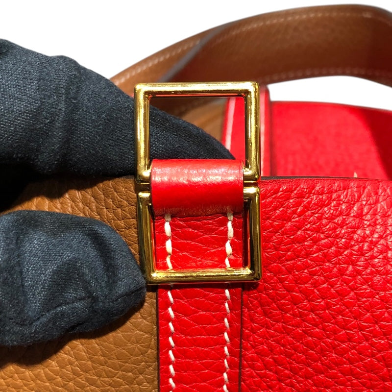 エルメス HERMES ピコタンロックPM　カザック Y刻 ゴールド・ルージュクーゴールド金具 トリヨン レディース ハンドバッグ