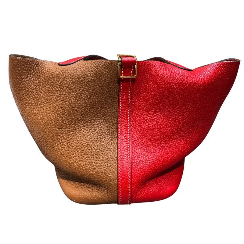 エルメス HERMES ピコタンロックPM　カザック Y刻 ゴールド・ルージュクーゴールド金具 トリヨン レディース ハンドバッグ
