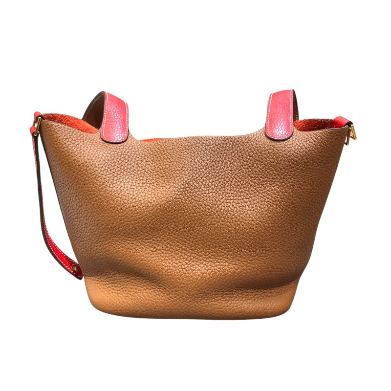 エルメス HERMES ピコタンロックPM　カザック Y刻 ゴールド・ルージュクーゴールド金具 トリヨン レディース ハンドバッグ