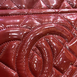 シャネル CHANEL ココマークチェーンショルダー ボルドー　SV金具 パテントレザー レディース トートバッグ